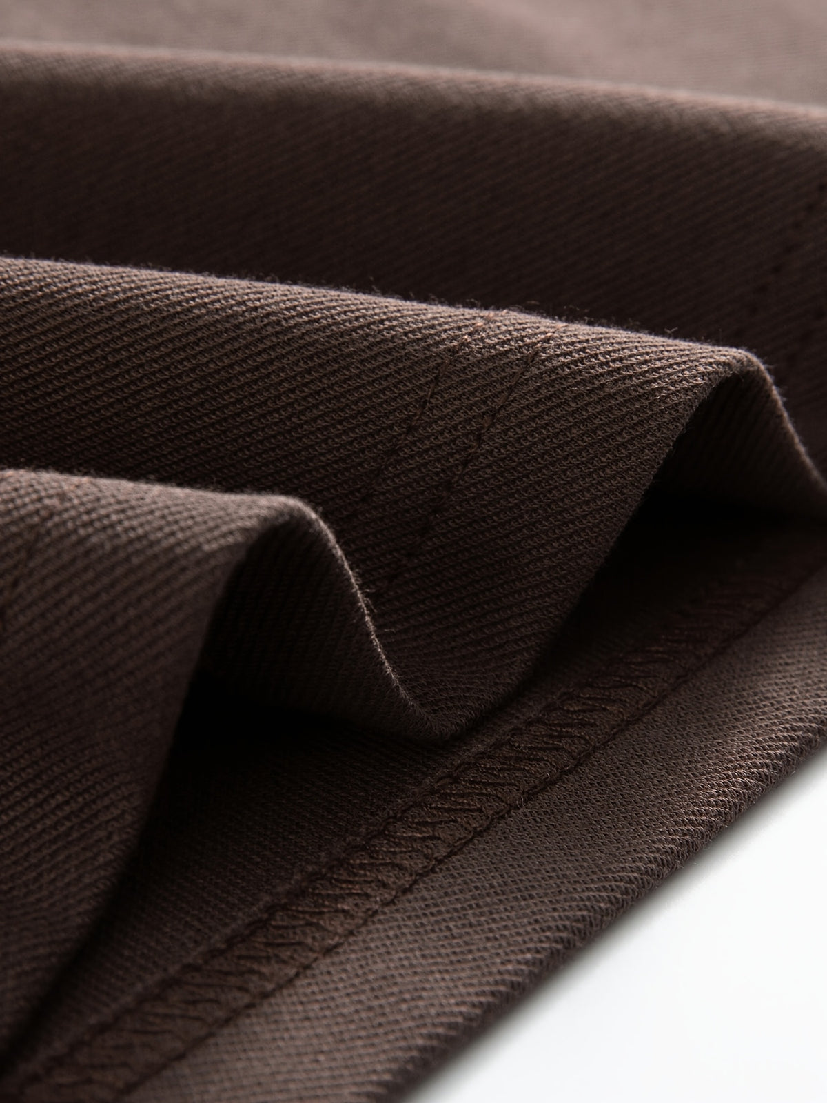 Half-zip Solid Color Polo Shirt, Simple Casual Versatile Top, Men's Lightweight Short-sleeve for Commuting - Mocha Brown