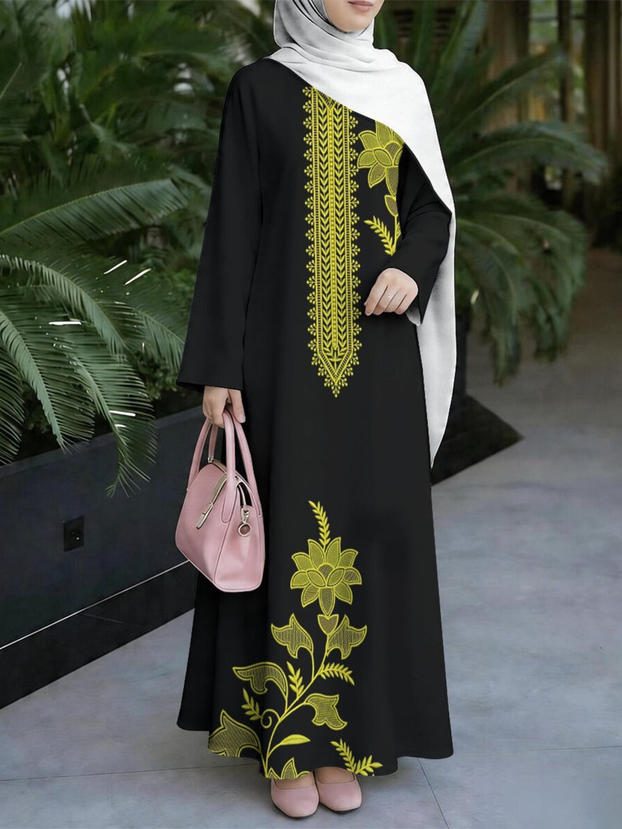 New Muslim Women'S Clothing Arrives, Women'S Dress, Classic Loose Fit, Middle Eastern Traditional Robe, Elegant Muslim Long Dress, Long Abaya, Restoring The Essence of Middle Eastern Traditional Robes, Suitable for Prayer, Commuting, And Parties - Mixed colors