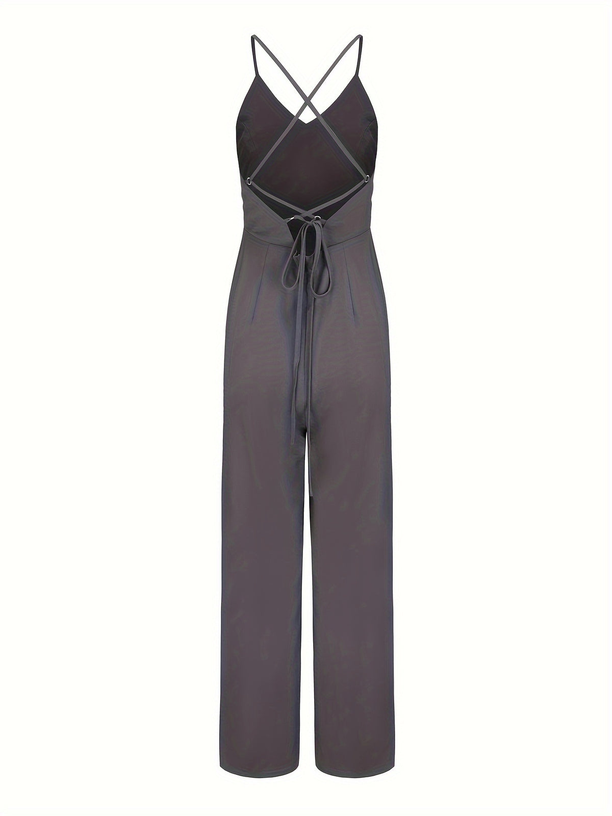 (Same Style on ) Women'S Suspender Jumpsuit Summer Fashion Sexy Backless Dress Women'S Outing Party Vacation Elegant Slim Fit Jumpsuit Long Pants Women'S Clothing - Dark Gray