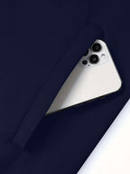 Men'S Trendy Business Style Baseball Collar Jacket, Retro Pinstripe Double Letter Line Print, Drapey Wrinkle-Resistant Coat, Autumn/Winter Commute And Outing Wear - Star Blue