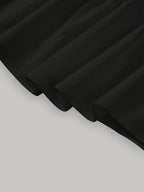 Women'S Solid High-Waist Half Skirt - Black