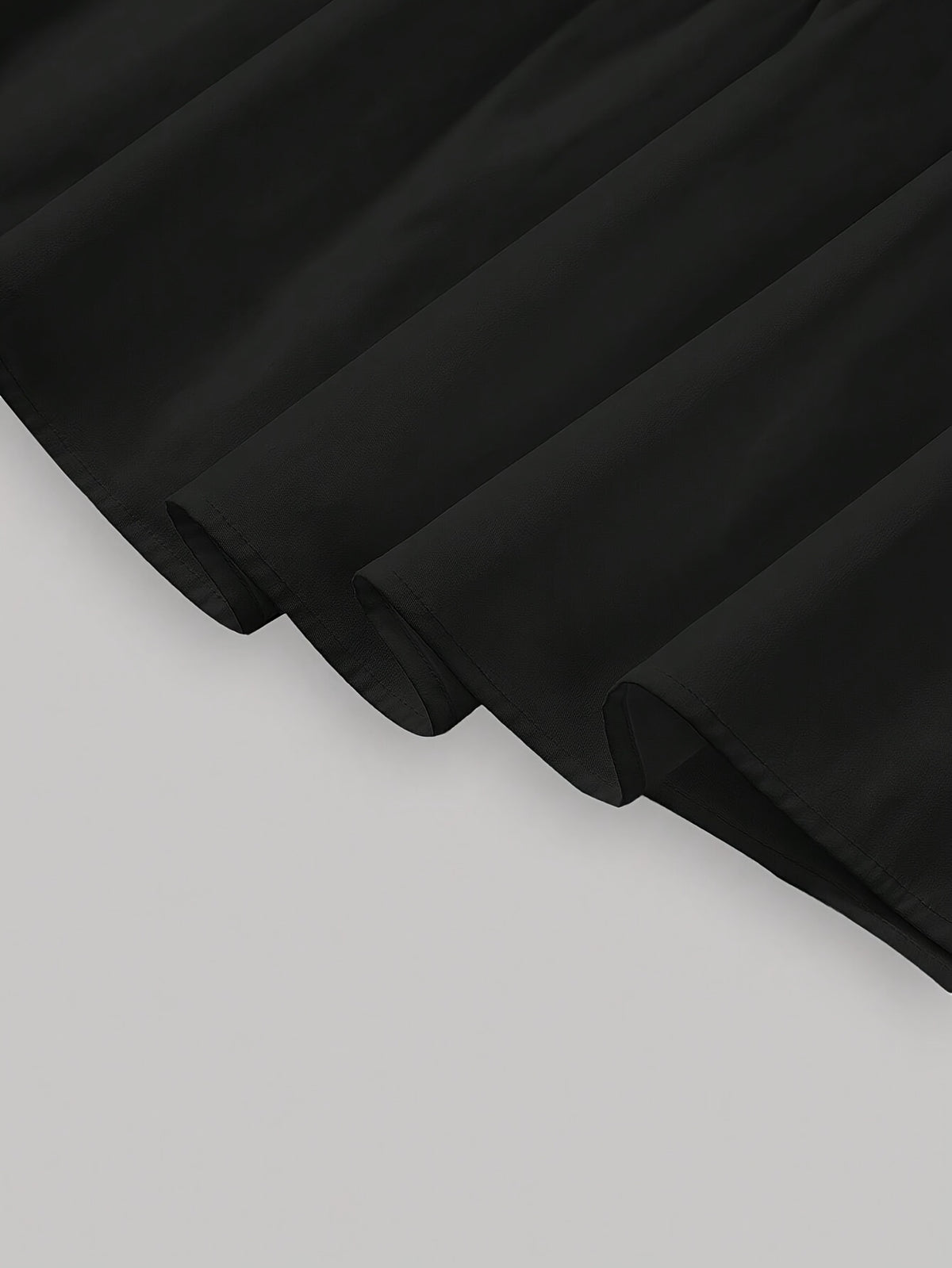 Women'S Solid High-Waist Half Skirt - Black