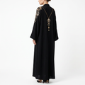 Black Gold Botanical Chain Abaya