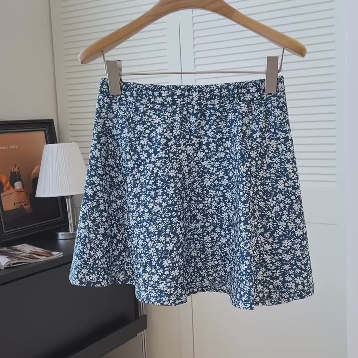 Women's Printed Mini Skirt, Casual and Fashionable for Casual Attire, Sexy Floral Mini Skirt